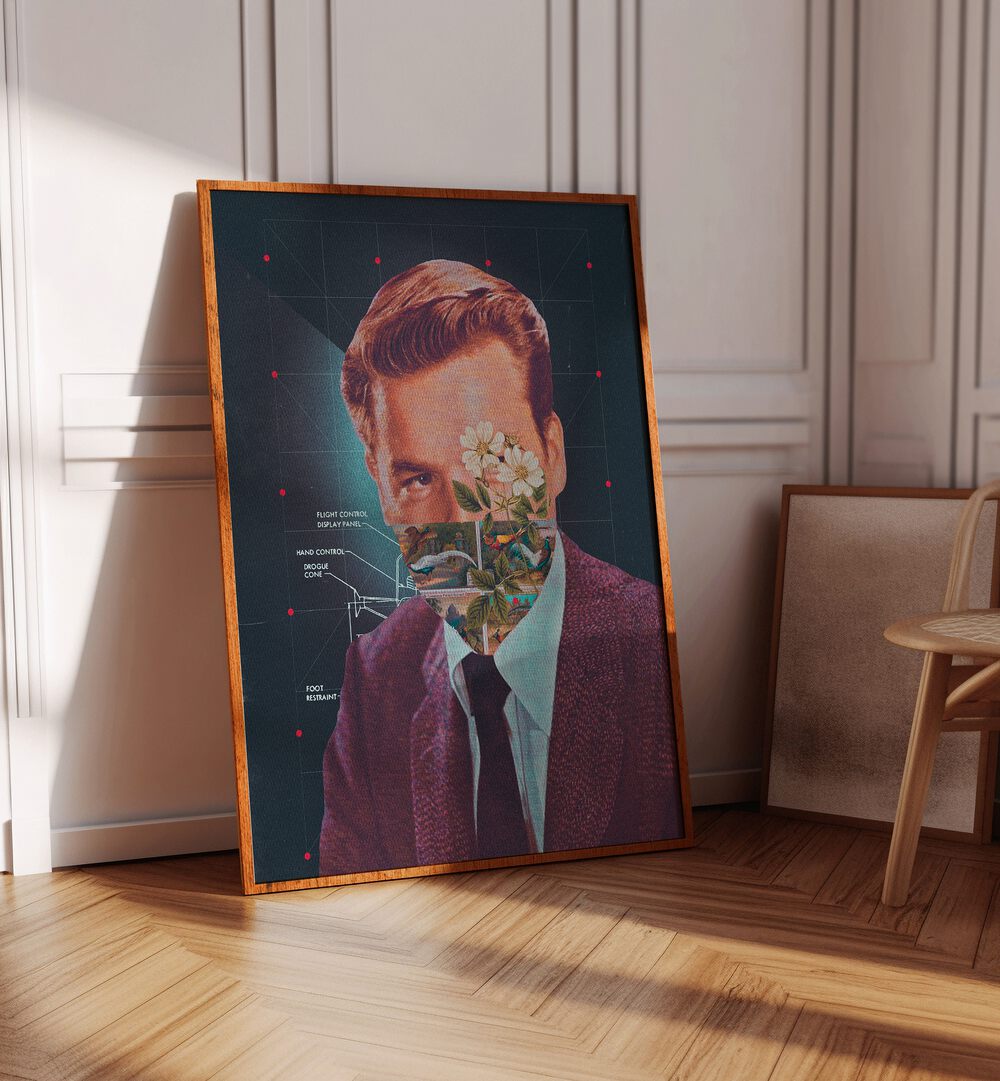 Captivating HUMANIOD, SURREAL ART PRINTS by Space Rocket Art blend elegance and surrealism in stunning visual harmony.