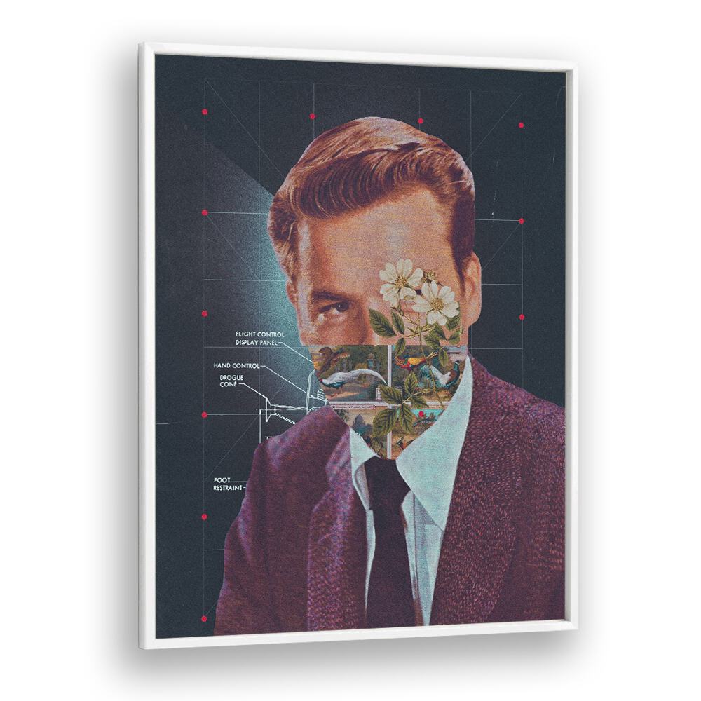 Discover unique HUMANIOD, SURREAL ART PRINTS featuring a striking floral face design by Space Rocket Art.