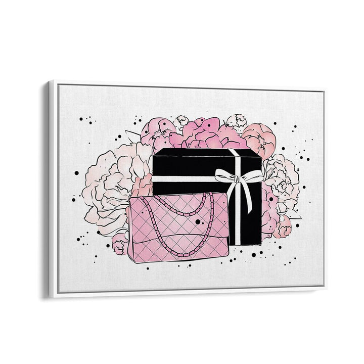 Elegant Handbag Peonies fashion poster by Martina, showcasing chic bags among beautiful flowers for stylish decor.