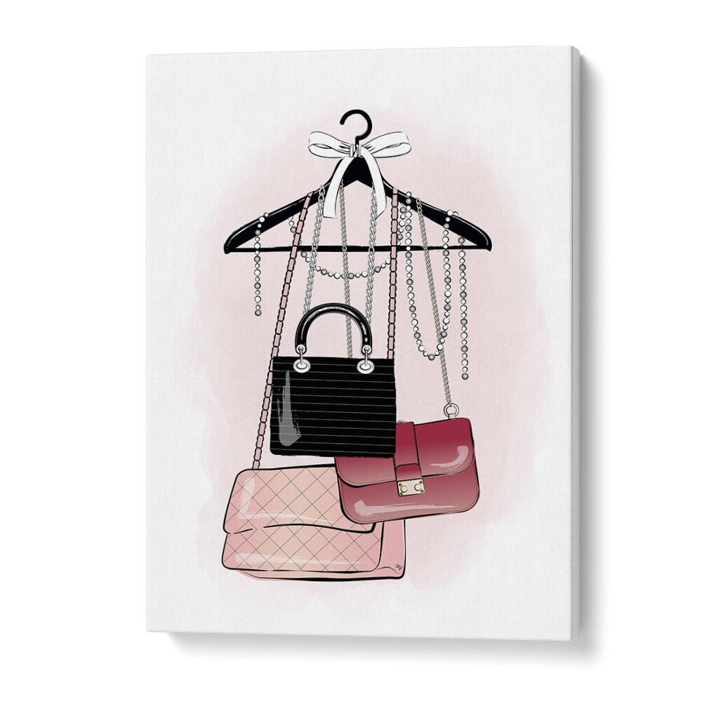 Stylish HANDBAG STOCK, FASHION POSTERS by Martina Fashion Paintings showcasing elegant handbags for chic decor.