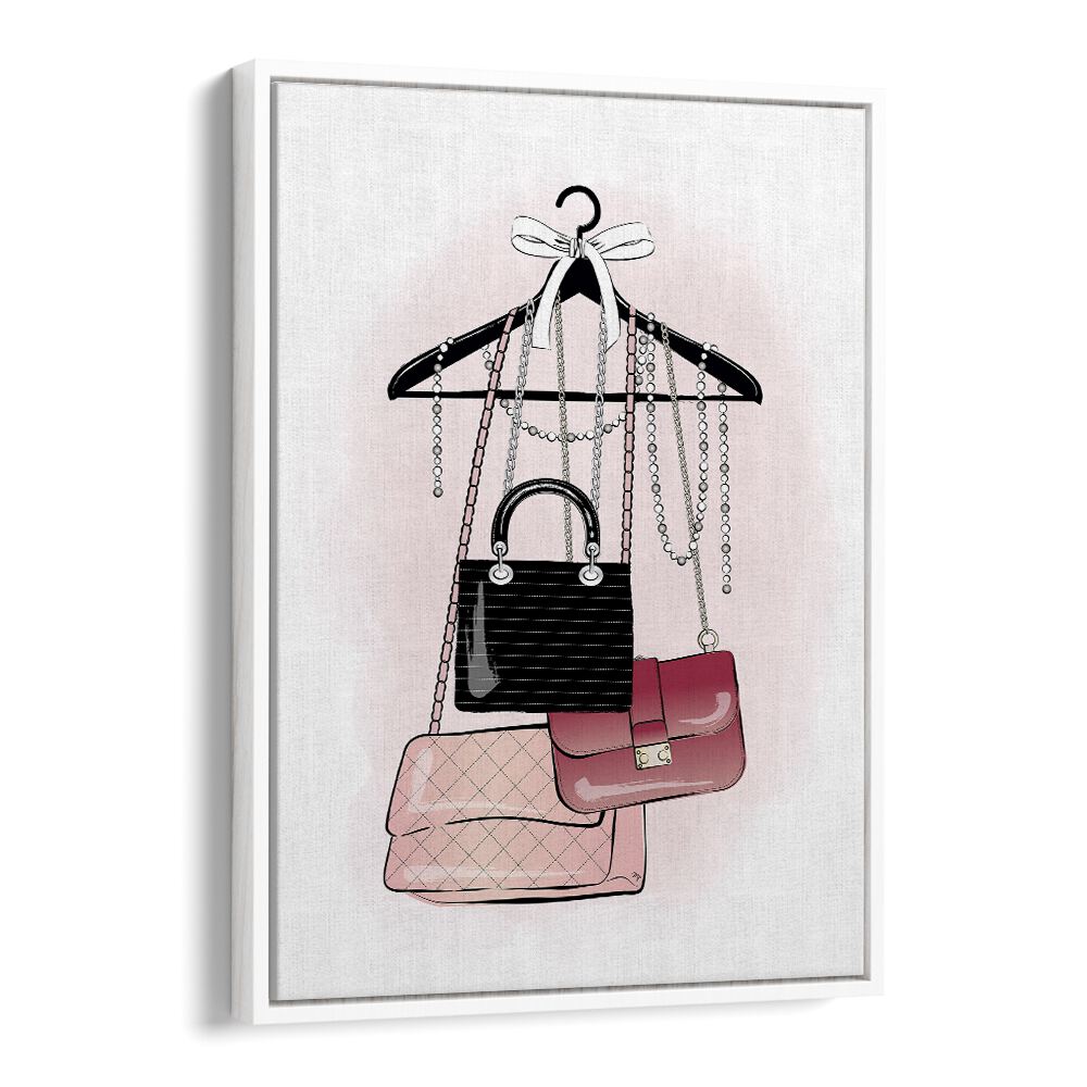 Stylish HANDBAG STOCK, FASHION POSTERS by Martina Fashion Paintings showcase elegant handbags for chic home decor.
