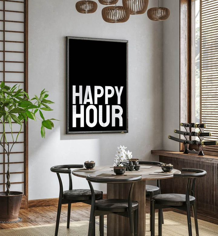 Stylish decor featuring "HAPPY HOUR, QUOTES" poster by Athene Fritsch, perfect for uplifting your space.