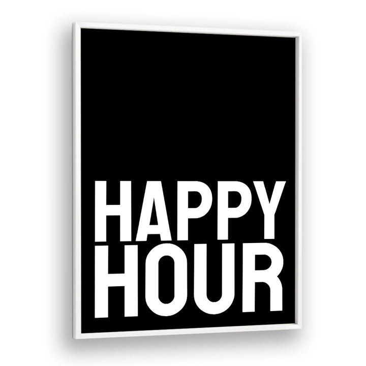 Stylish HAPPY HOUR, QUOTES poster by Athene Fritsch, perfect for uplifting home or office decor.