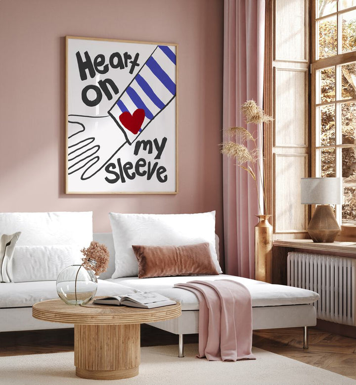 Heart on My Sleeve, quotes poster by Athene Fritsch, perfect for uplifting your space with love and positivity.