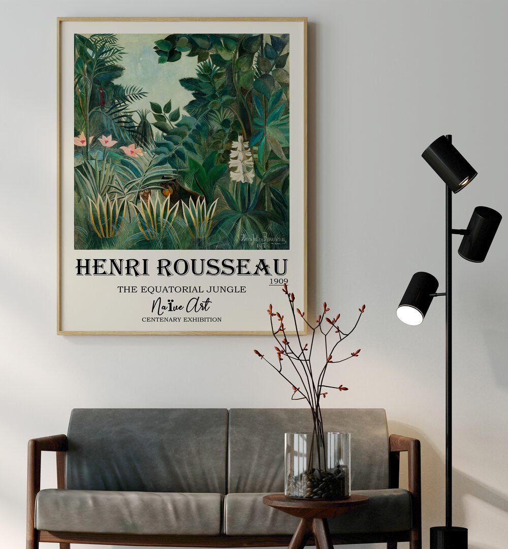 Stunning Henri Rousseau Gallery Wall art piece enhances any room with vibrant jungle inspiration, perfect for gallery walls.