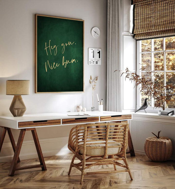 Transform your space with the HEY YOU NICE BUM, QUOTES AND TYPOGRAPHY POSTERS by Aureous for a playful touch.