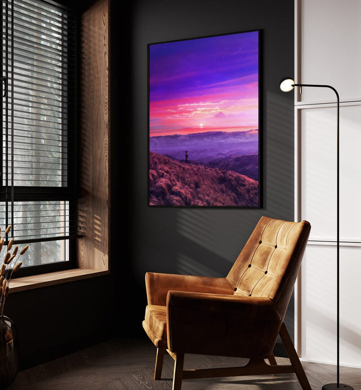 Elevate your decor with HIKE BY , SURREAL ART PRINTS featuring stunning landscapes by Ritvik Takkar.