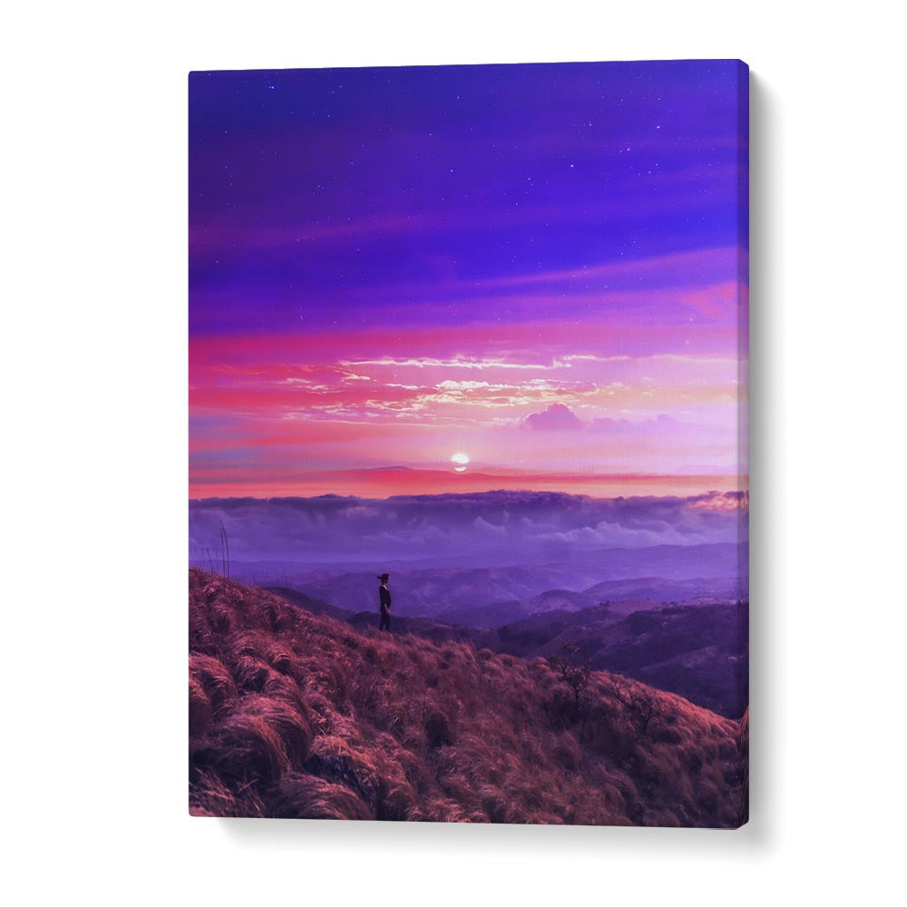 Experience the beauty of HIKE BY, SURREAL ART PRINTS with stunning colors and a captivating landscape by Ritvik Takkar.