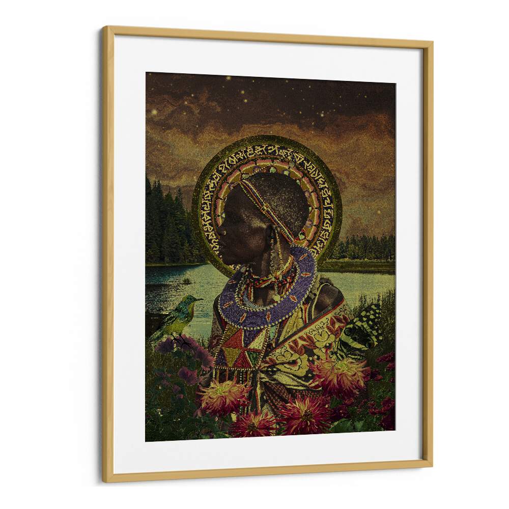 Stunning HALO, AFRICAN ART PAINTINGS by Cosmo Zach, showcasing surrealism and vibrant cultural elements.