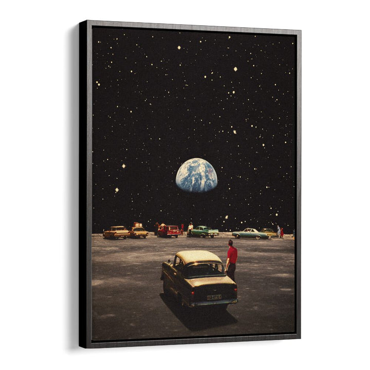 Transform your home with HOME SPACE, SURREAL ART PRINTS featuring a cosmic scene by Taudalpoi in a sleek floater frame.
