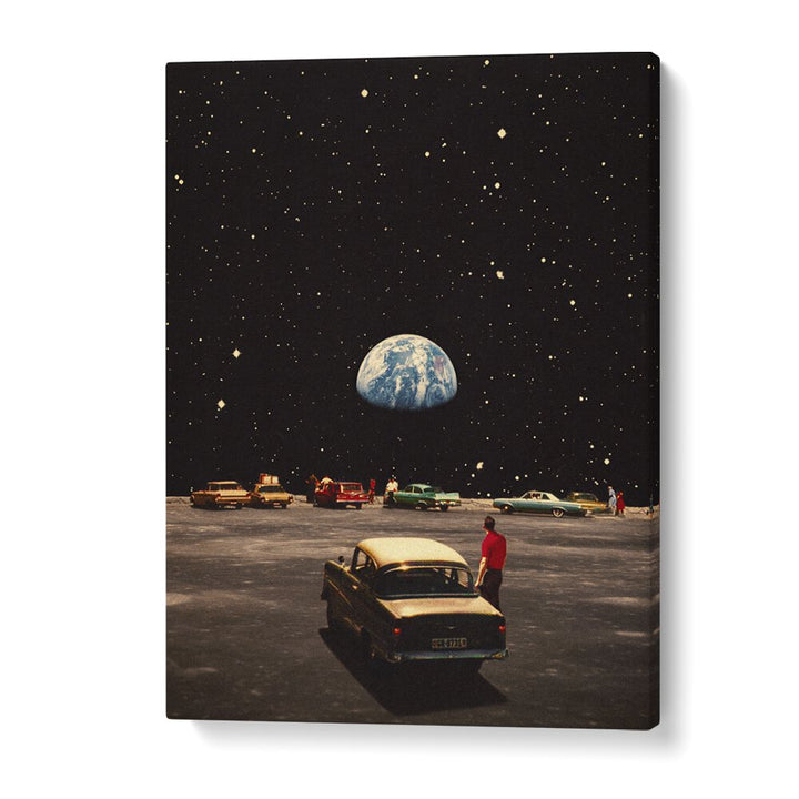 Elevate your decor with HOME SPACE, SURREAL ART PRINTS, featuring a cosmic scene by Taudalpoi for modern art lovers.