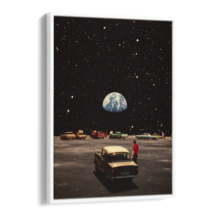 Transform your decor with HOME SPACE, SURREAL ART PRINTS featuring cosmic themes and vintage cars for modern art lovers.