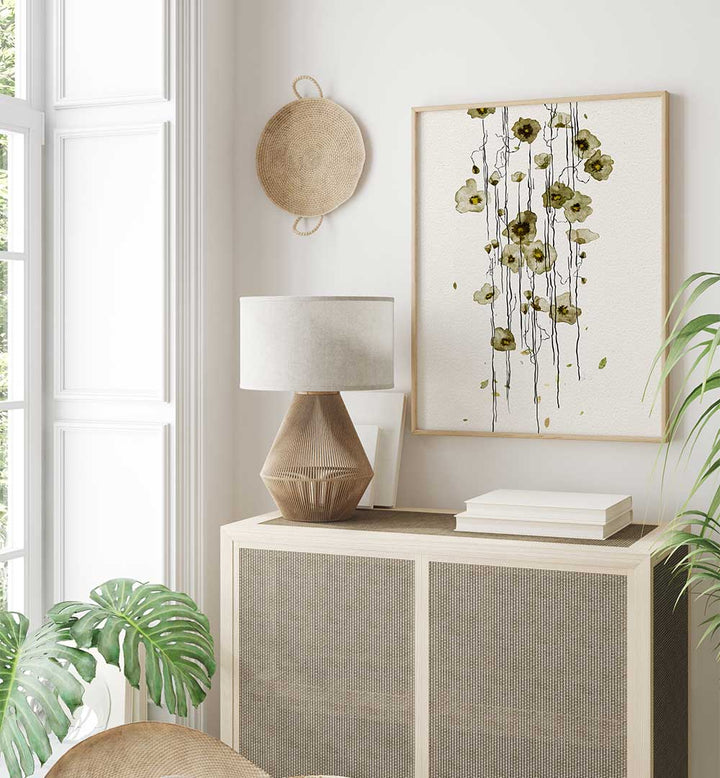 HORIZONTAL GREENERY , FLORAL FLOWER PAINTINGS