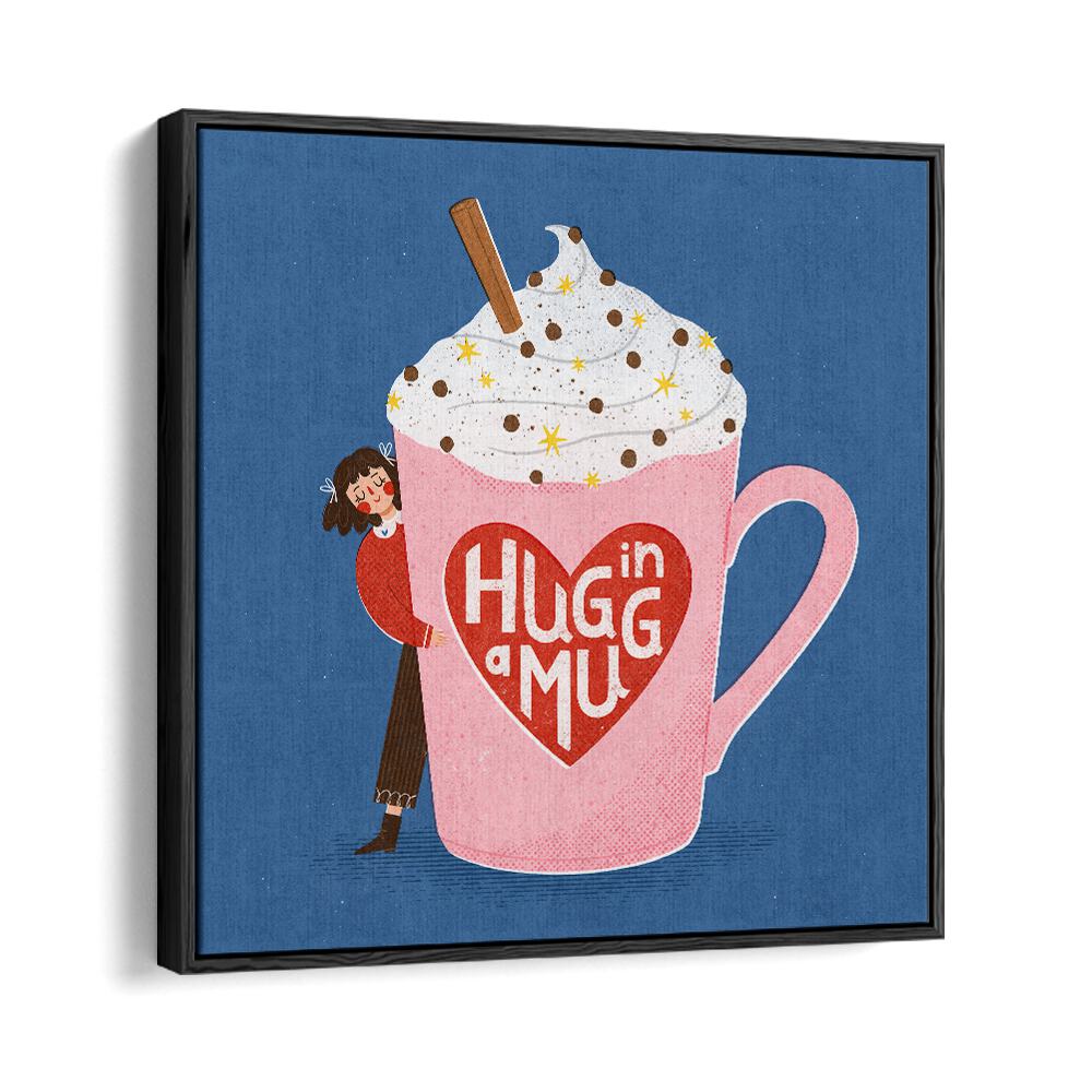 Charming HUG IN A MUG, WALL ART PRINTS by Julia Leister, perfect for brightening up your space with vibrant colors.