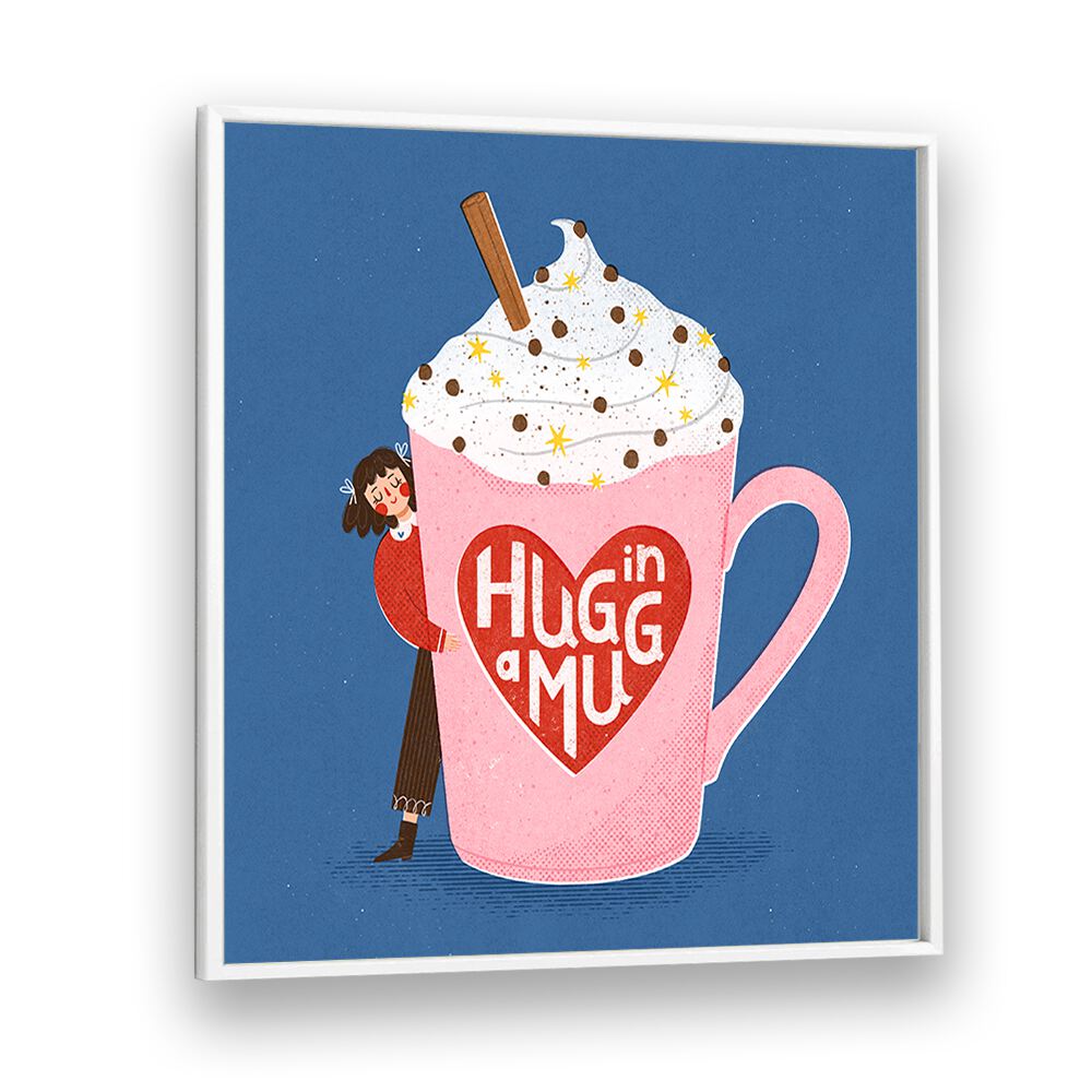 Charming HUG IN A MUG, WALL ART PRINTS by Julia Leister, perfect for transforming your space with vibrant colors.