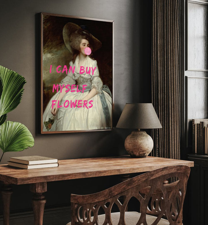 Transform your space with "I CAN BUY MYSELF, ALTERED ART PRINTS" by The Art Concept, featuring vibrant artwork.