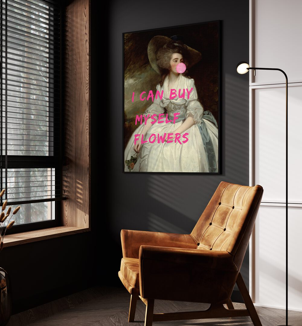 Transform your space with "I CAN BUY MYSELF , ALTERED ART PRINTS" by The Art Concept, featuring vibrant artwork.