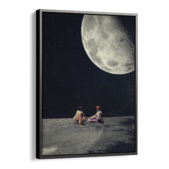 Surreal art print "MOON FOR A SMILE, FANTASY" by Frank Moth captures a dreamy night sky scene.