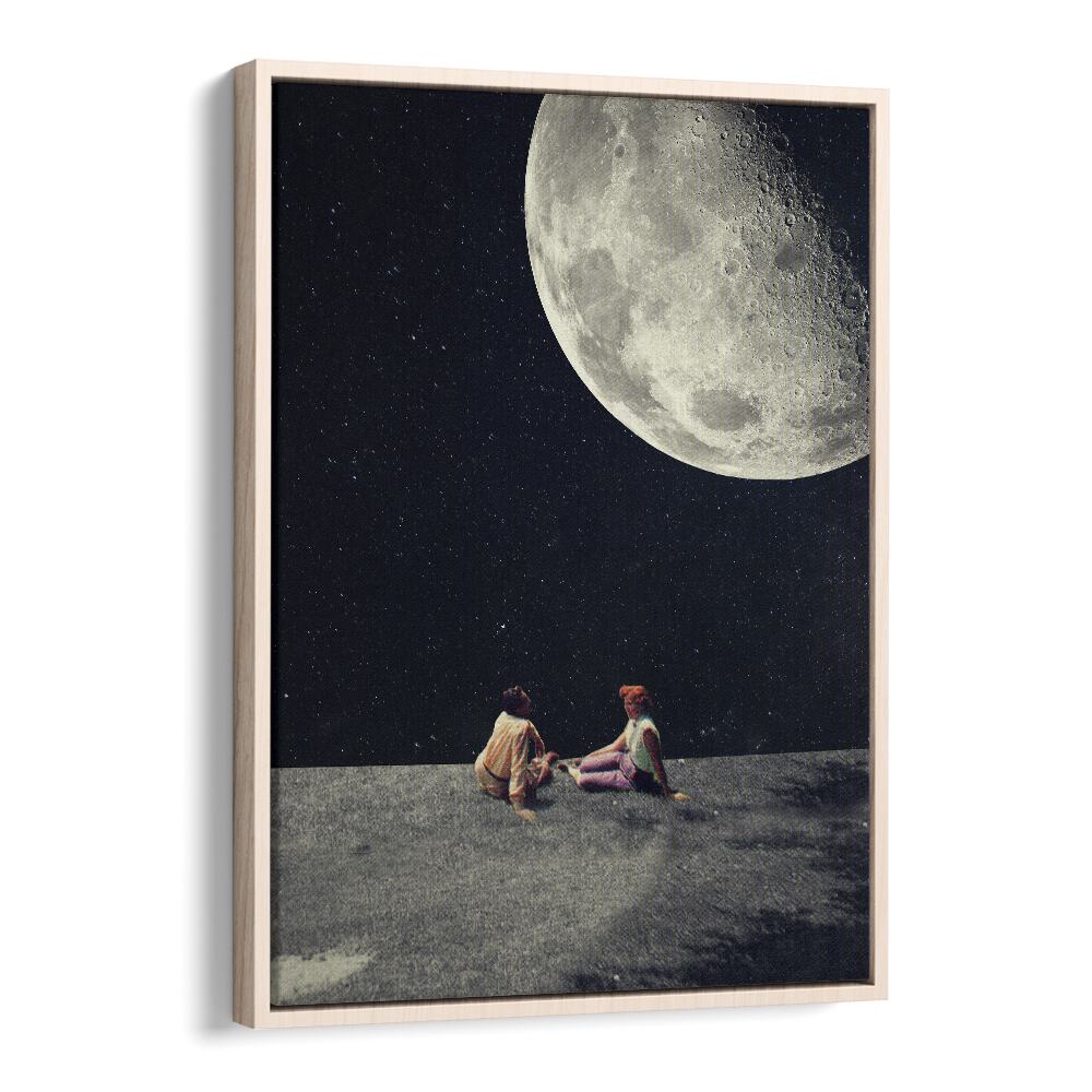 Surreal art print "MOON FOR A SMILE, FANTASY" by Frank Moth, capturing a dreamy night sky scene.
