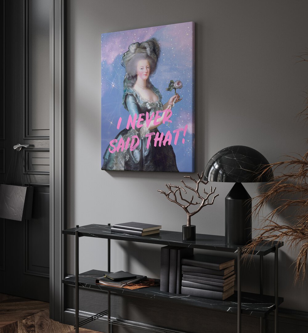 "I NEVER SAID THAT, ALTERED ART PRINTS" by Grace Digital Art Co. enhances any space with its captivating design.