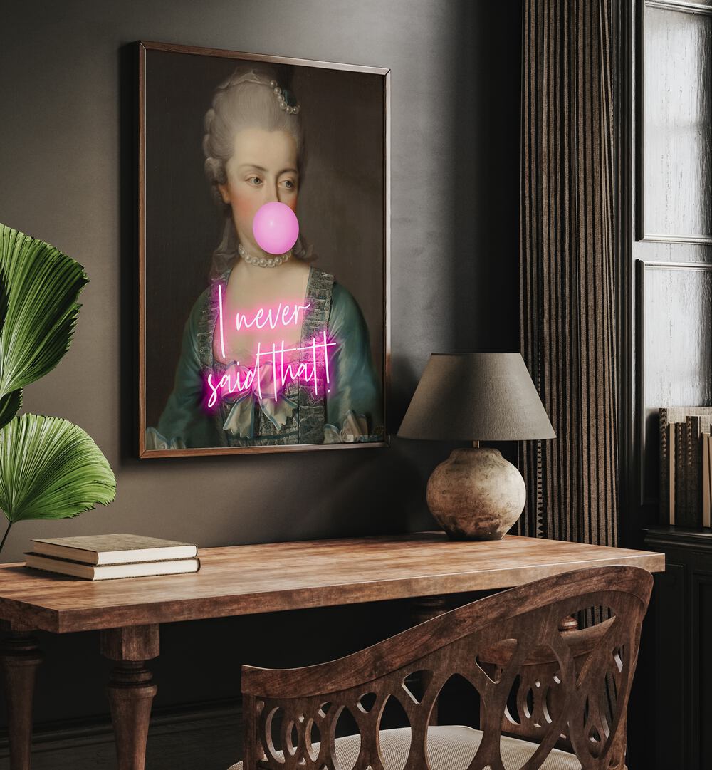 Transform your space with the captivating I NEVER SAID THAT II, ALTERED ART PRINTS by Grace Digital Art Co.