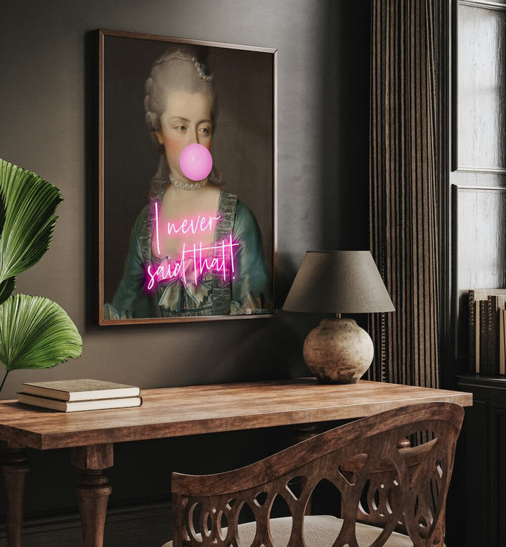 Transform your space with the captivating I NEVER SAID THAT II, ALTERED ART PRINTS by Grace Digital Art Co.