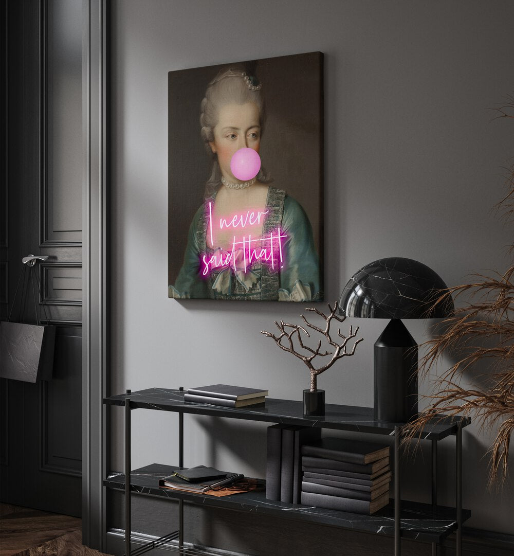 Captivating I NEVER SAID THAT II, ALTERED ART PRINTS by Grace Digital Art Co, perfect for enhancing your decor.