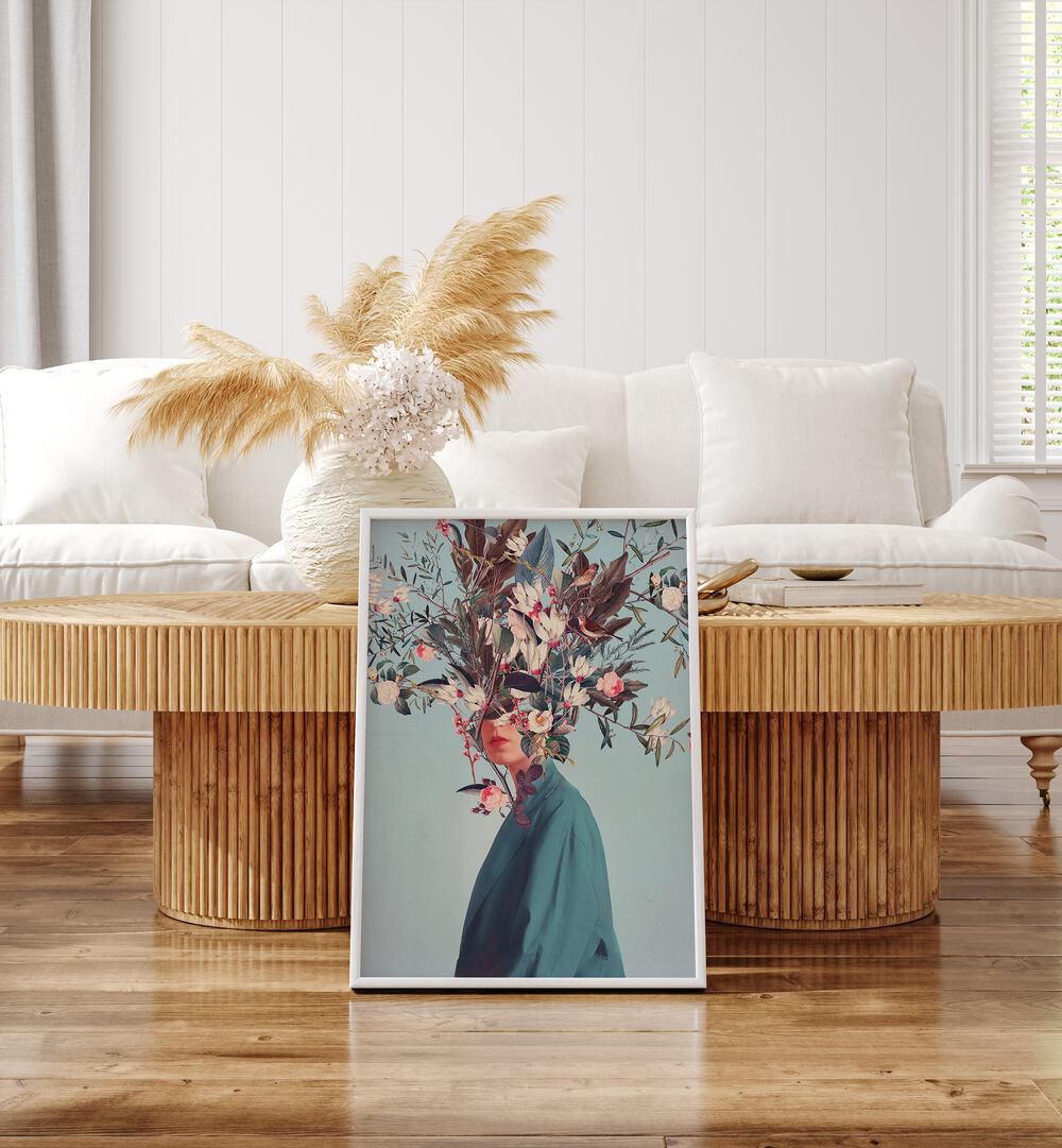 Stunning surreal art print, "I WAS HIDDEN BUT YOU SAW ME," by Frank Moth, perfect for elevating your space.