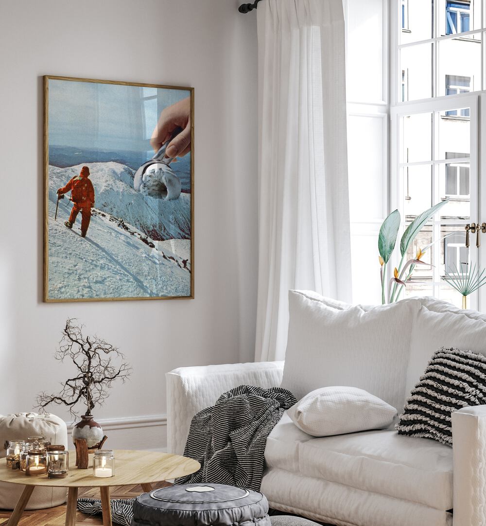 Transform your space with ICE CREAM MOUNTAIN, SURREAL ART PRINTS by Vertigo Artography, blending creativity and color.
