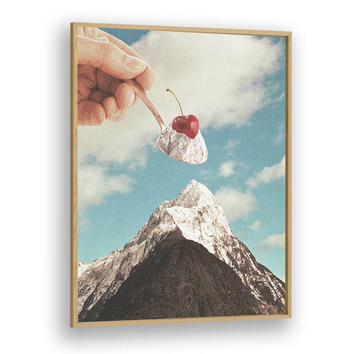 Delight in the ICE CREAM SUNDAE SUMMIT, SURREAL ART PRINTS by Vertigo Artography, blending whimsy with stunning landscapes.