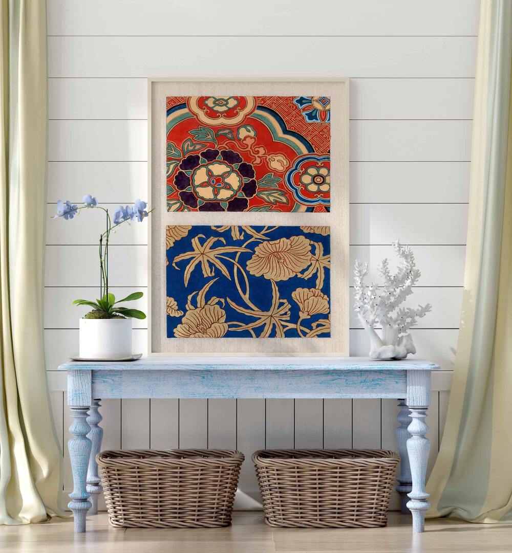 Elegant ITO NISHIKI, KIMONO PATTERN (1750-1900), JAPANESE PAINTINGS displayed in a stylish interior setting.