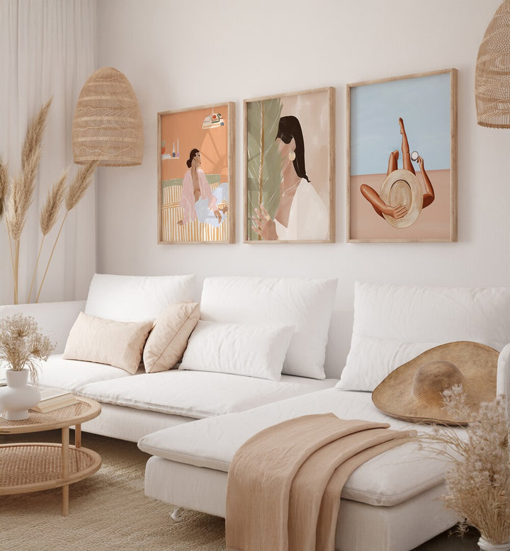 Transform your space with the IVY GREEN ARTWORKS SET, SET OF 3 PAINTINGS, showcasing elegant ivy-inspired designs.