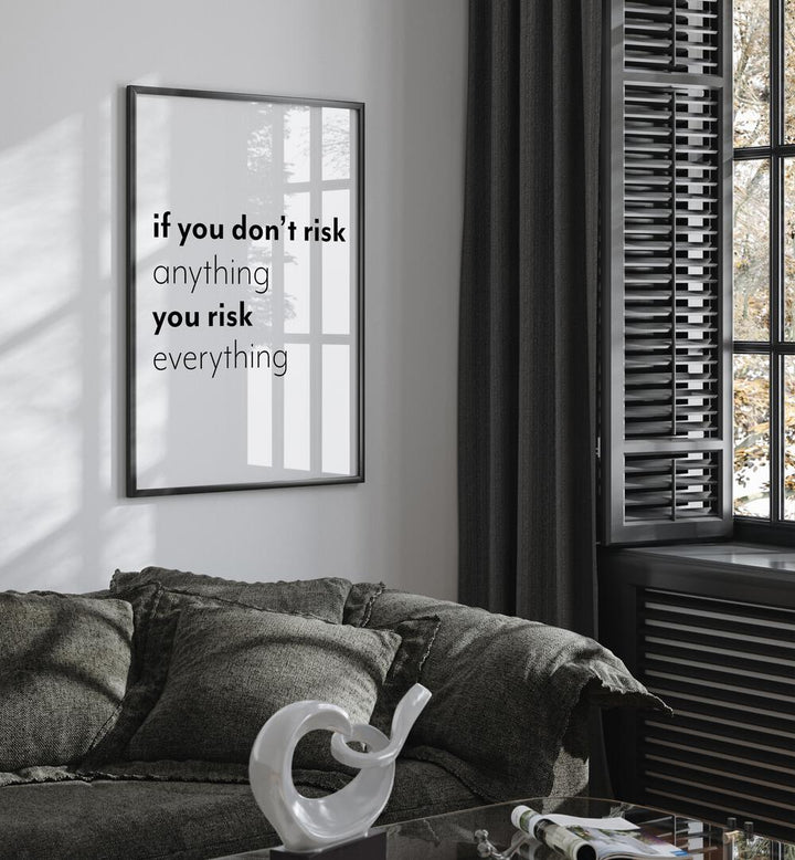 Elegant “If You Don’t Risk” quotes poster by 1 X Studio, inspiring confidence and motivation for any space.
