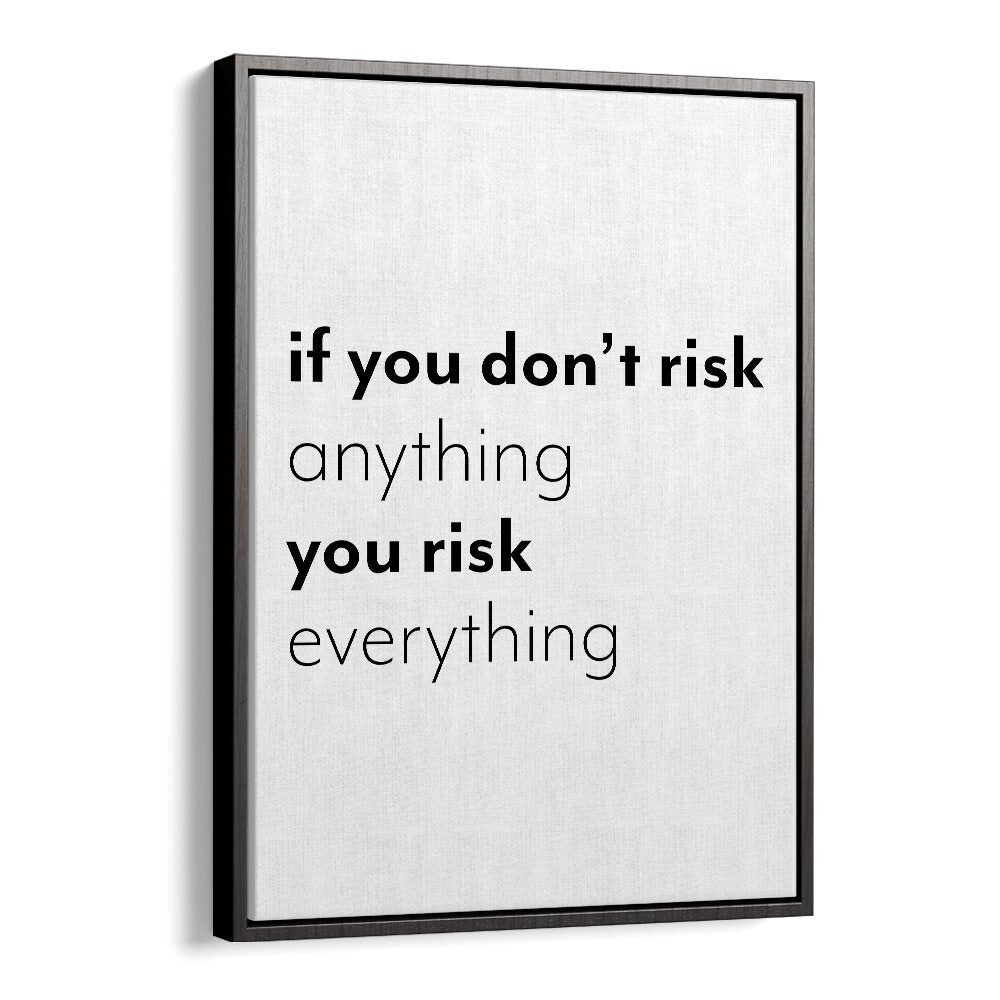Motivational poster by 1 X Studio featuring the quote "IF YOU DONT RISK, QUOTES" to inspire confidence and dreams.