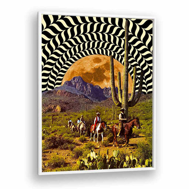 Enchanting ILLUSIONARY COWBOYS, SURREAL ART PRINTS by Taudalpoi, featuring vibrant desert landscapes and unique designs.