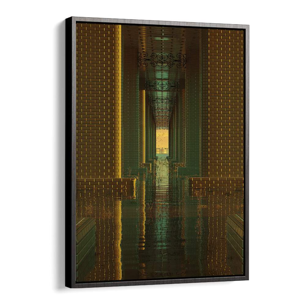Transform your space with "Indoor Lake," a stunning surreal art print by Cosmo Zach, perfect for home decor.