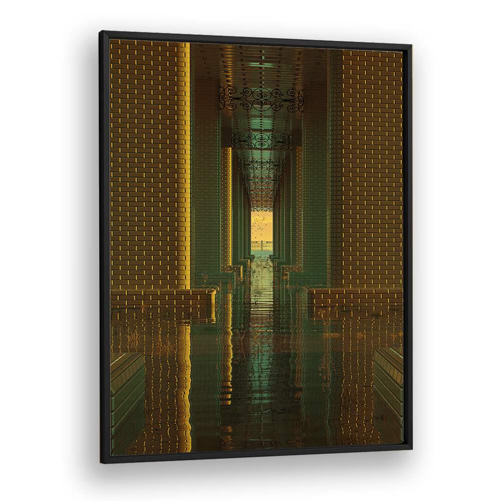 Transform your space with the mesmerizing "Indoor Lake," surreal art prints by Cosmo Zach, perfect for home decor.