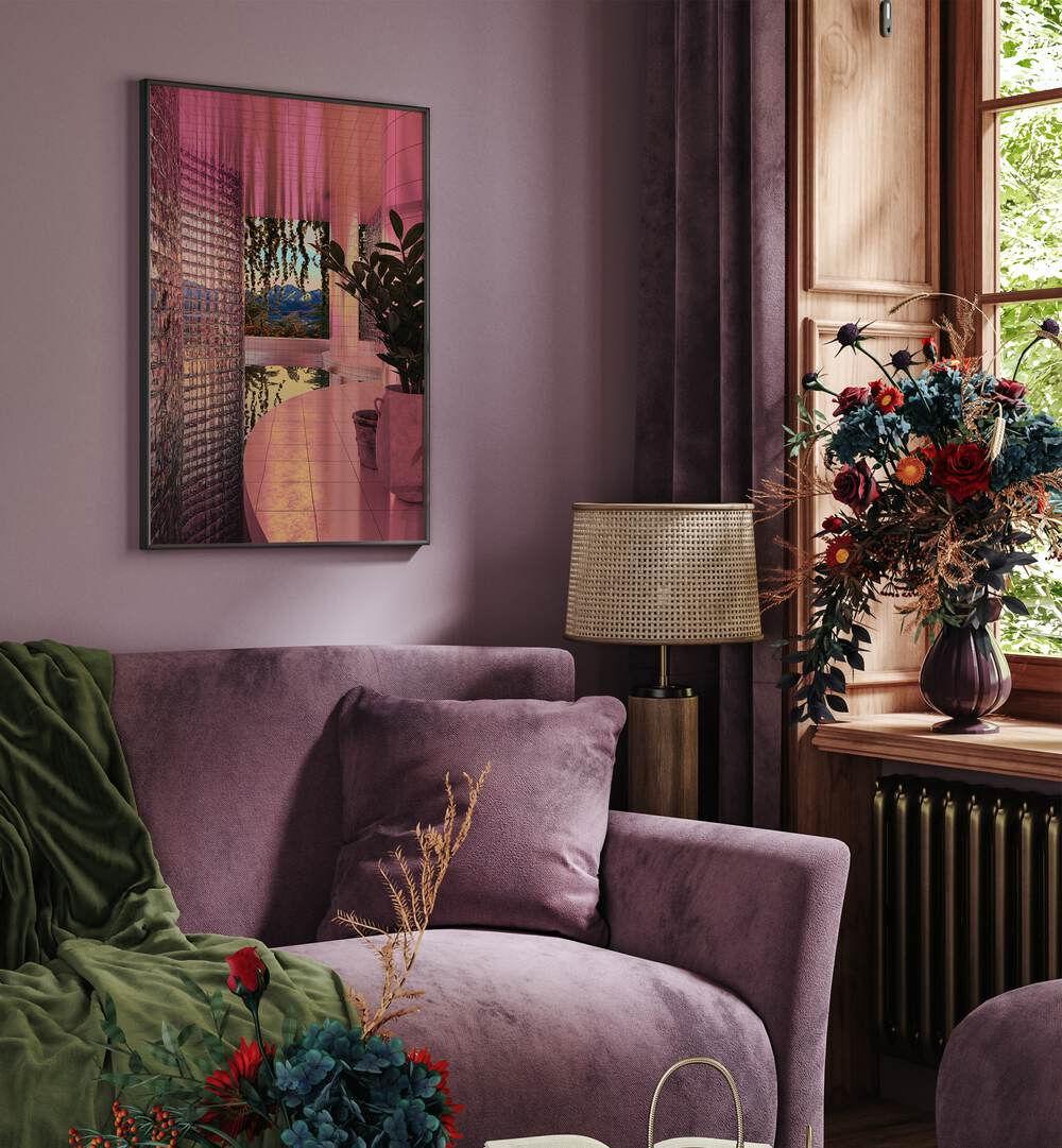 Transform your space with the mesmerizing INDOOR POOL, SURREAL ART PRINTS by Cosmo Zach, featuring vibrant colors and details.