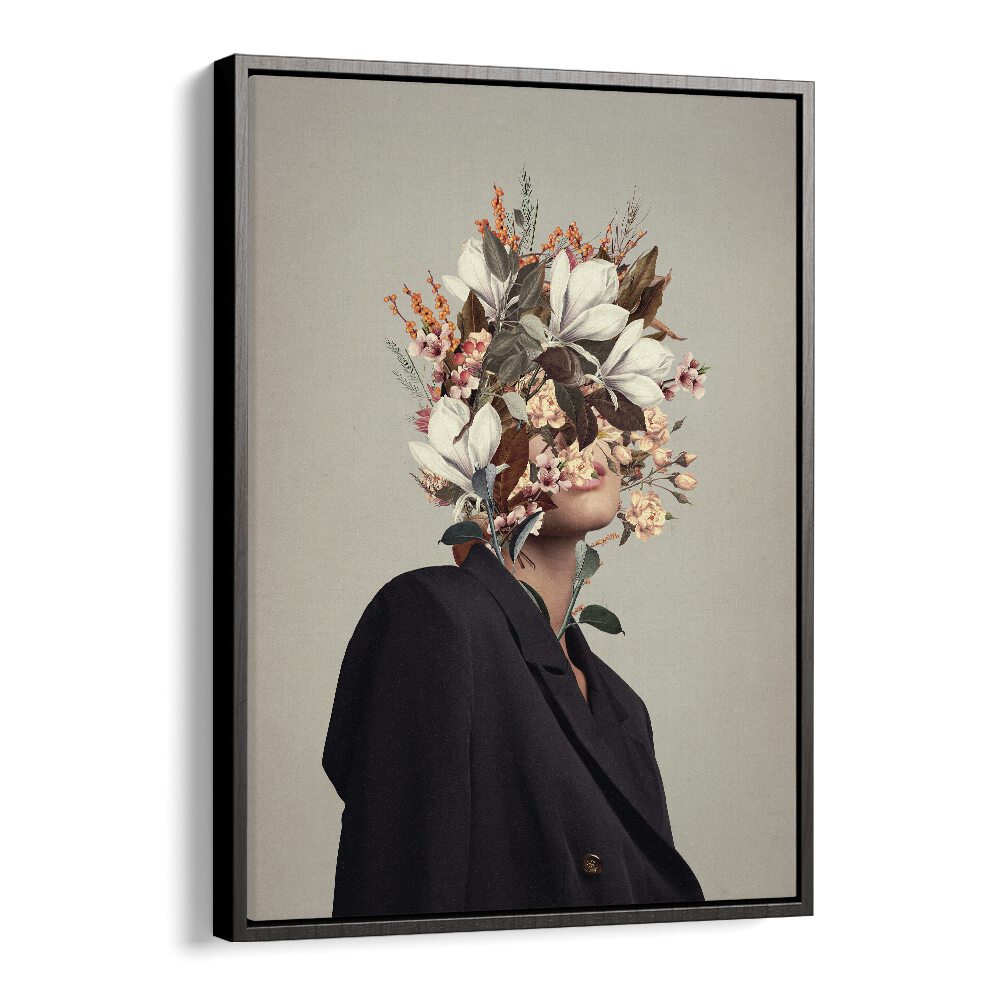 Surreal art print "INFINITE MOMENTS INFINITE AUTUMNS" by Frank Moth, showcasing floral elements and unique design.