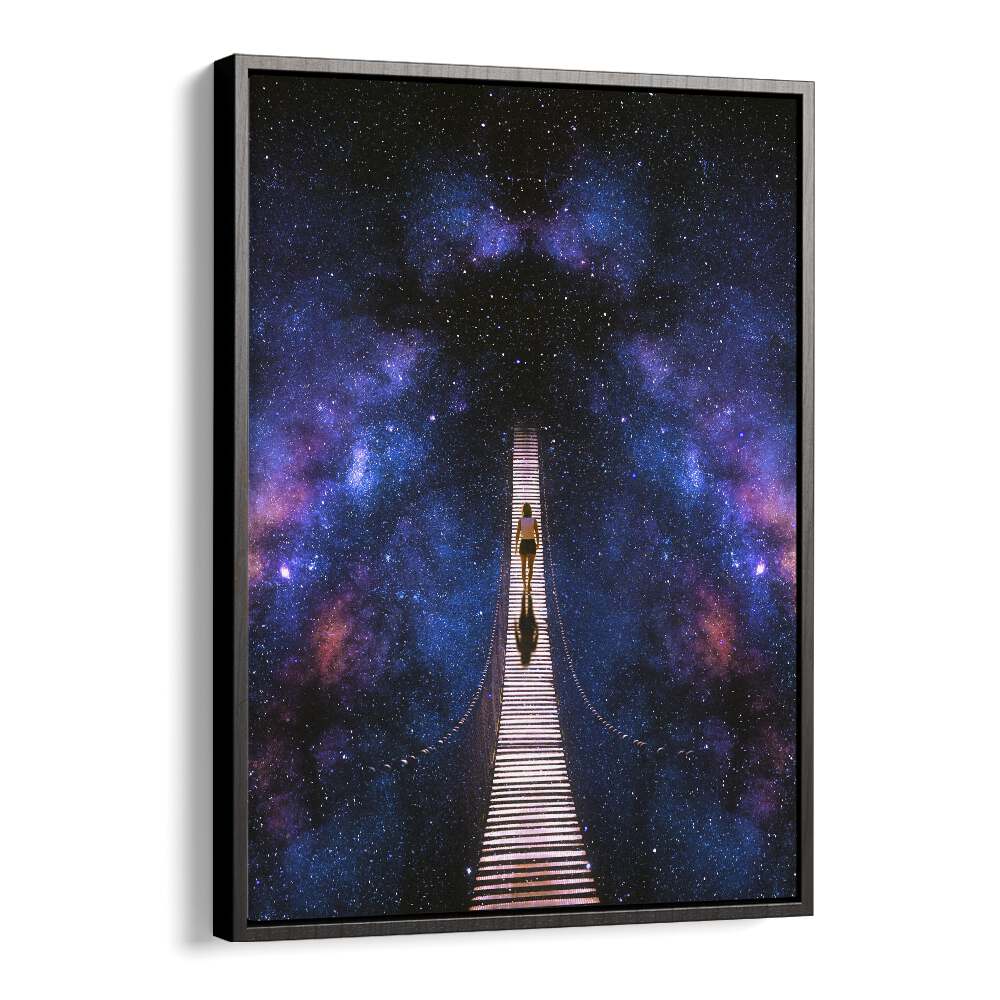 Stunning INFINITY, SURREAL ART PRINTS by Taudalpoi features a cosmic pathway, perfect for inspiring any space.