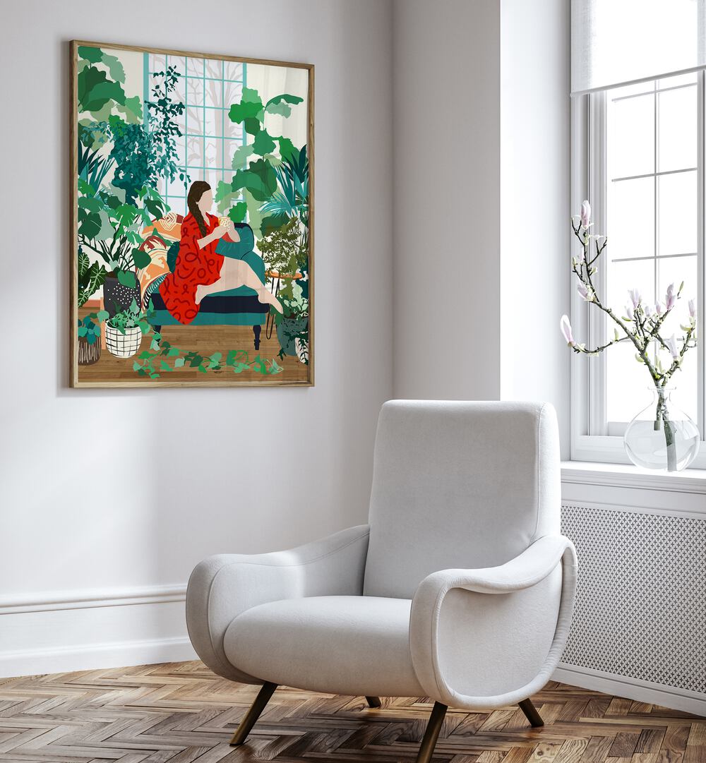 Explore INTROSPECTION, PORTRAITS by Uma Gokhale—vibrant feminine art that captures self-reflection and beauty.