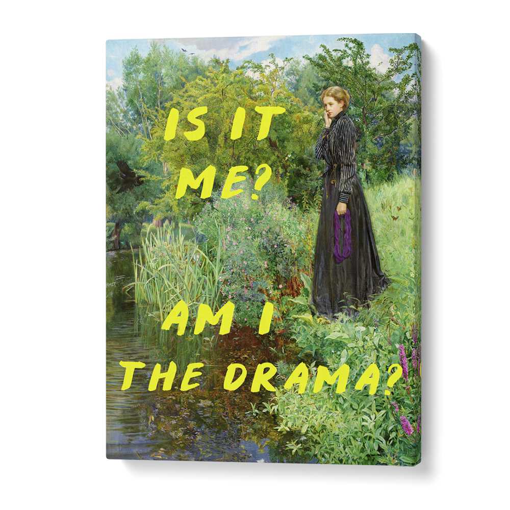 “IS IT ME, AM I THE DRAMA, ALTERED ART PRINTS” from The Art Concept captures self-reflection in vibrant style.