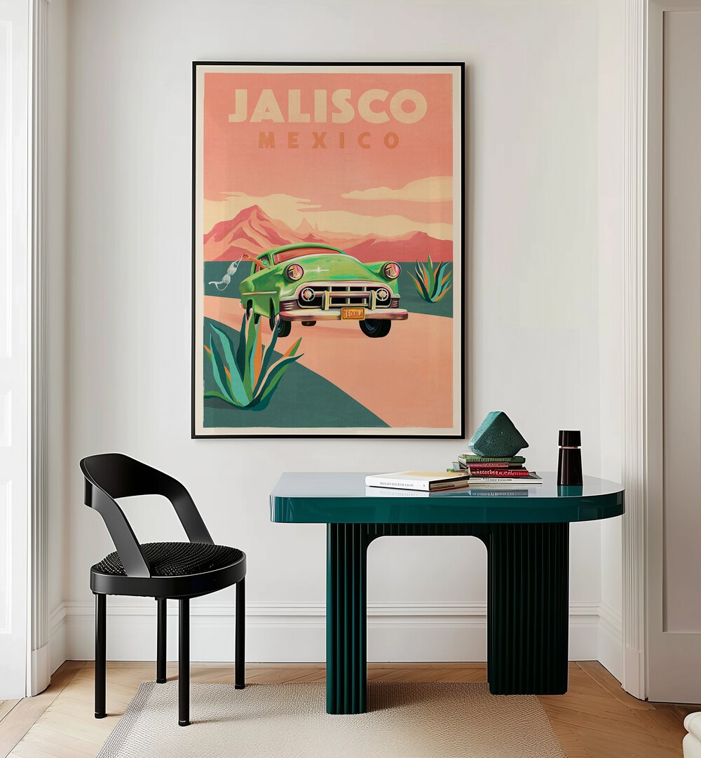 Vintage JALISCO MEXICO, TRAVEL POSTERS showcase the charm of Jalisco with vibrant colors and classic design.