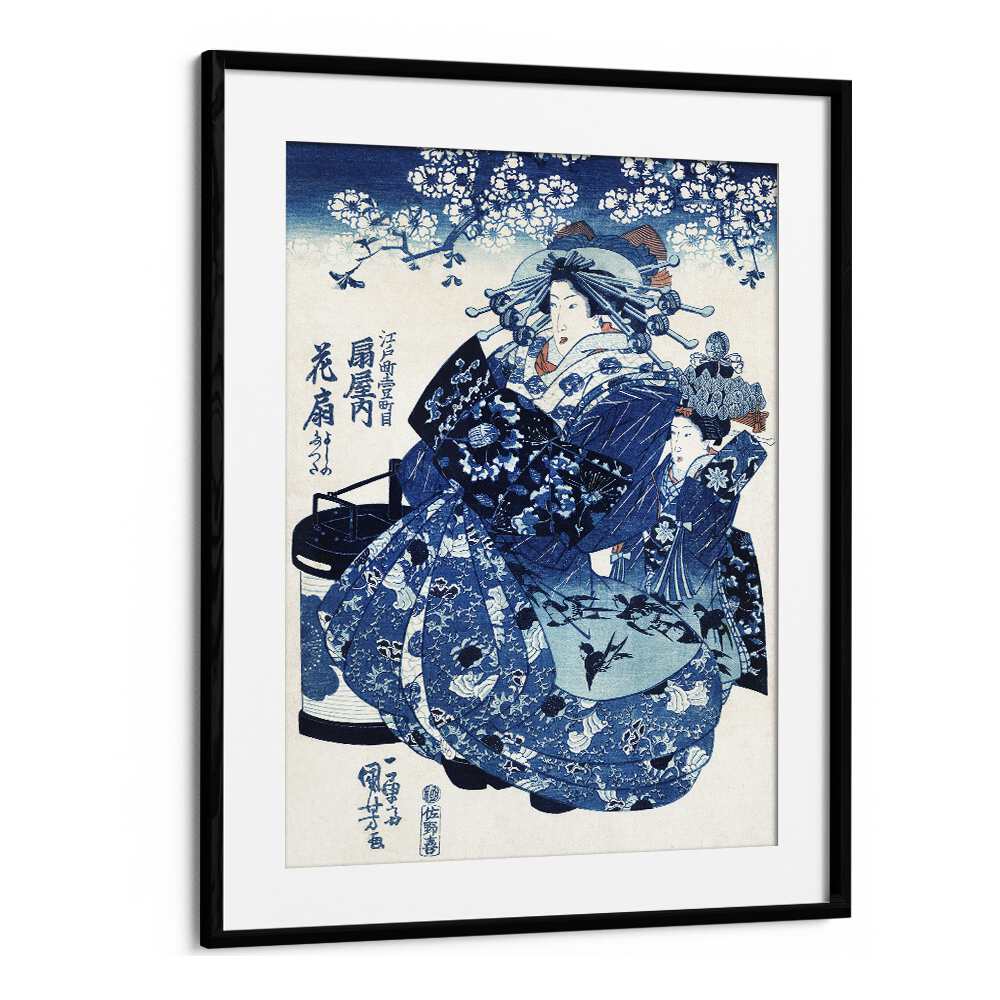 Elegant JAPANESE WOMAN (1798-1861) in stunning JAPANESE PAINTINGS collection, framed art for your decor.