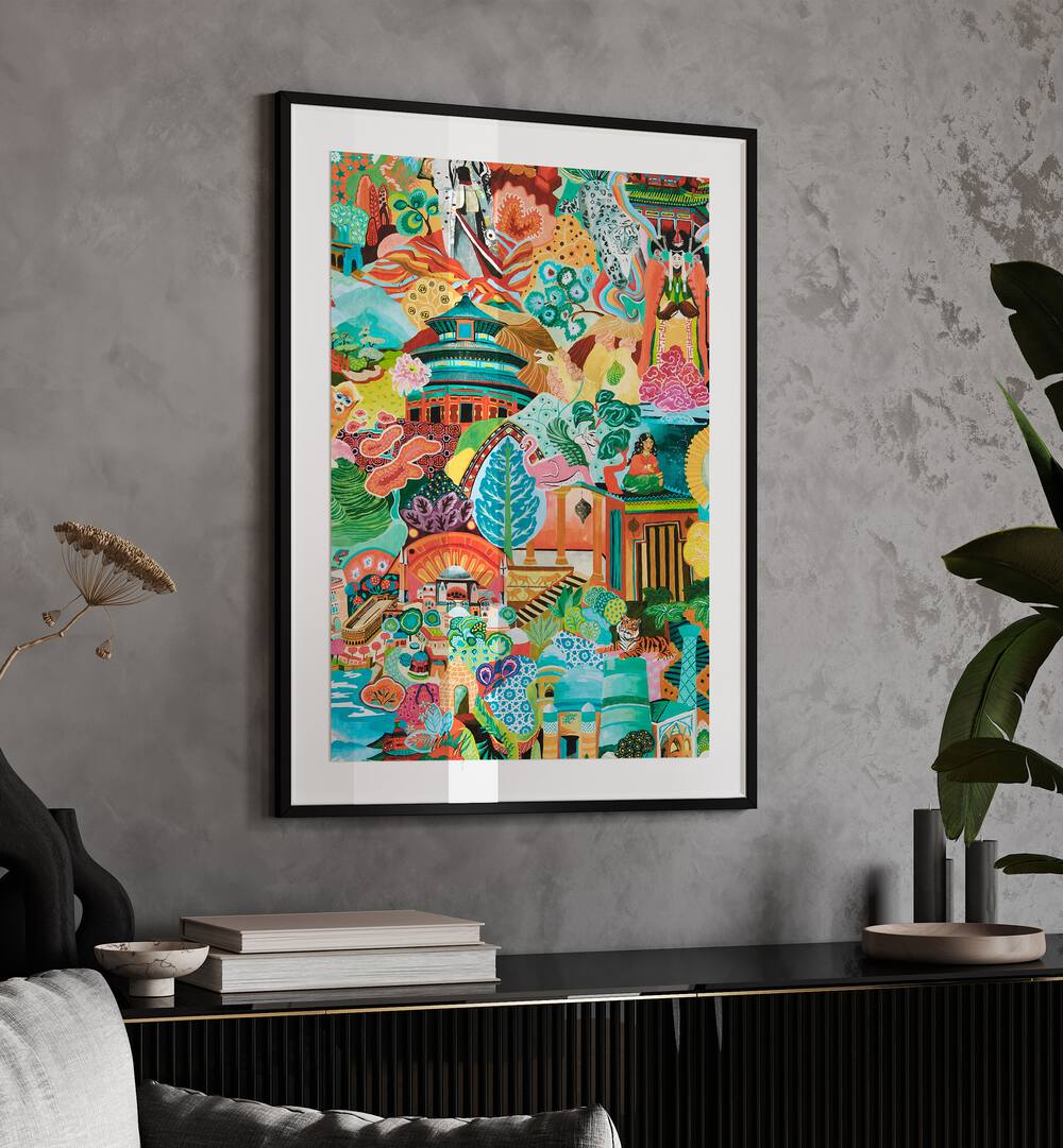 Vibrant artwork capturing the essence of JOURNEY OF DISCOVERY, INDIAN ART PAINTINGS, showcasing India's cultural richness.
