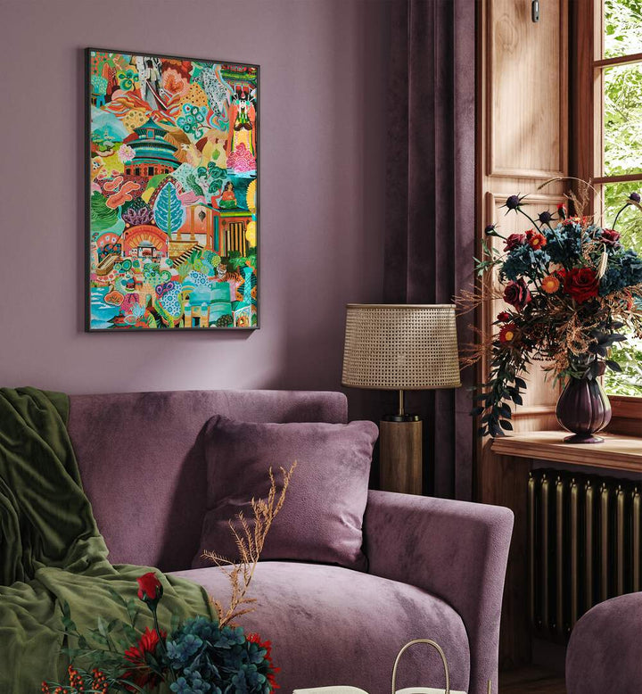 Discover vibrant colors and culture with JOURNEY OF DISCOVERY , INDIAN ART PAINTINGS, enhancing your space beautifully.