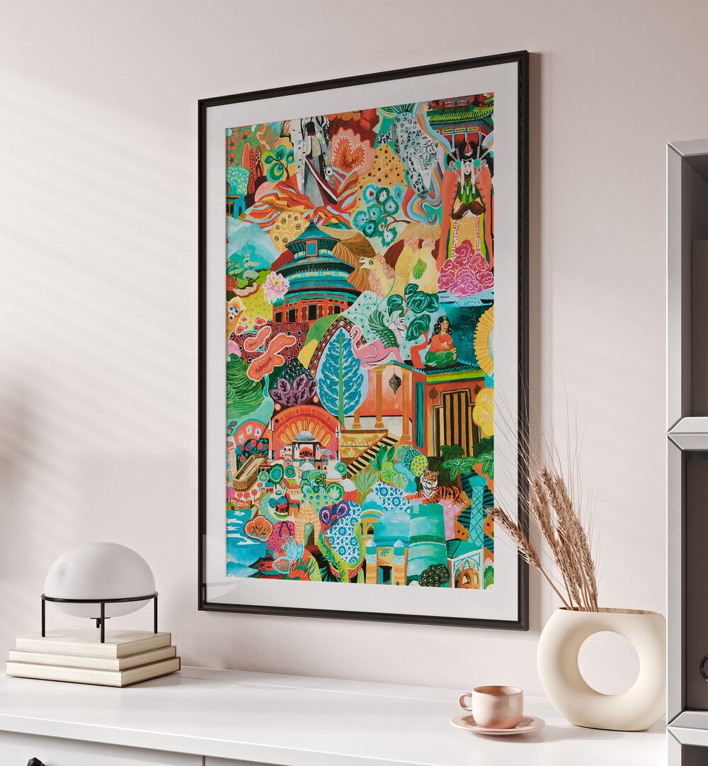 Vibrant JOURNEY OF DISCOVERY, INDIAN ART PAINTINGS showcasing India's rich cultural heritage in a modern setting.