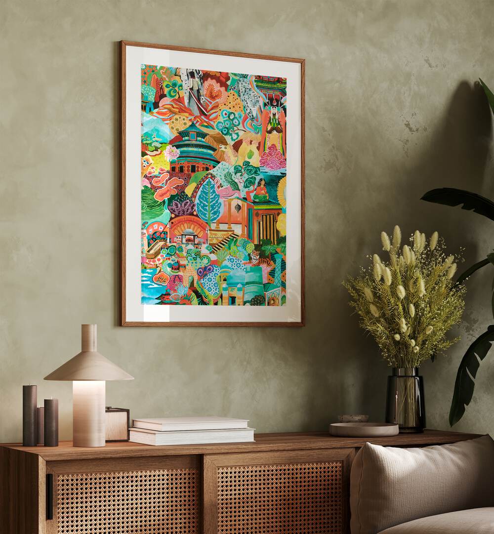 Vibrant JOURNEY OF DISCOVERY, INDIAN ART PAINTINGS showcasing rich culture, perfect for enhancing your space.