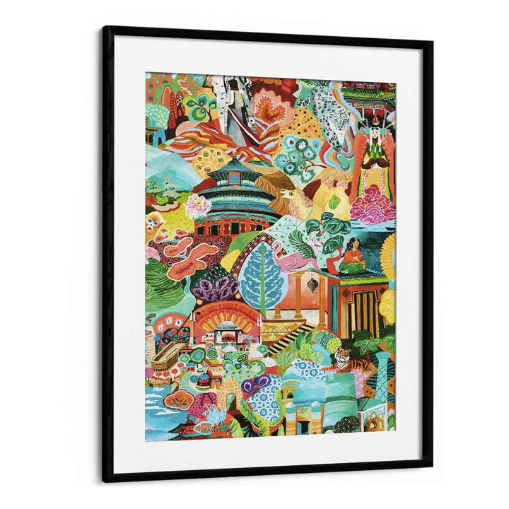 Vibrant JOURNEY OF DISCOVERY, INDIAN ART PAINTINGS beautifully framed, showcasing India's rich cultural heritage.