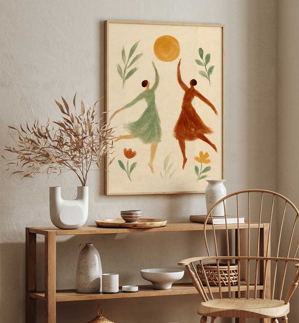 JOYOUS DANCE , BOHO ART PAINTINGS